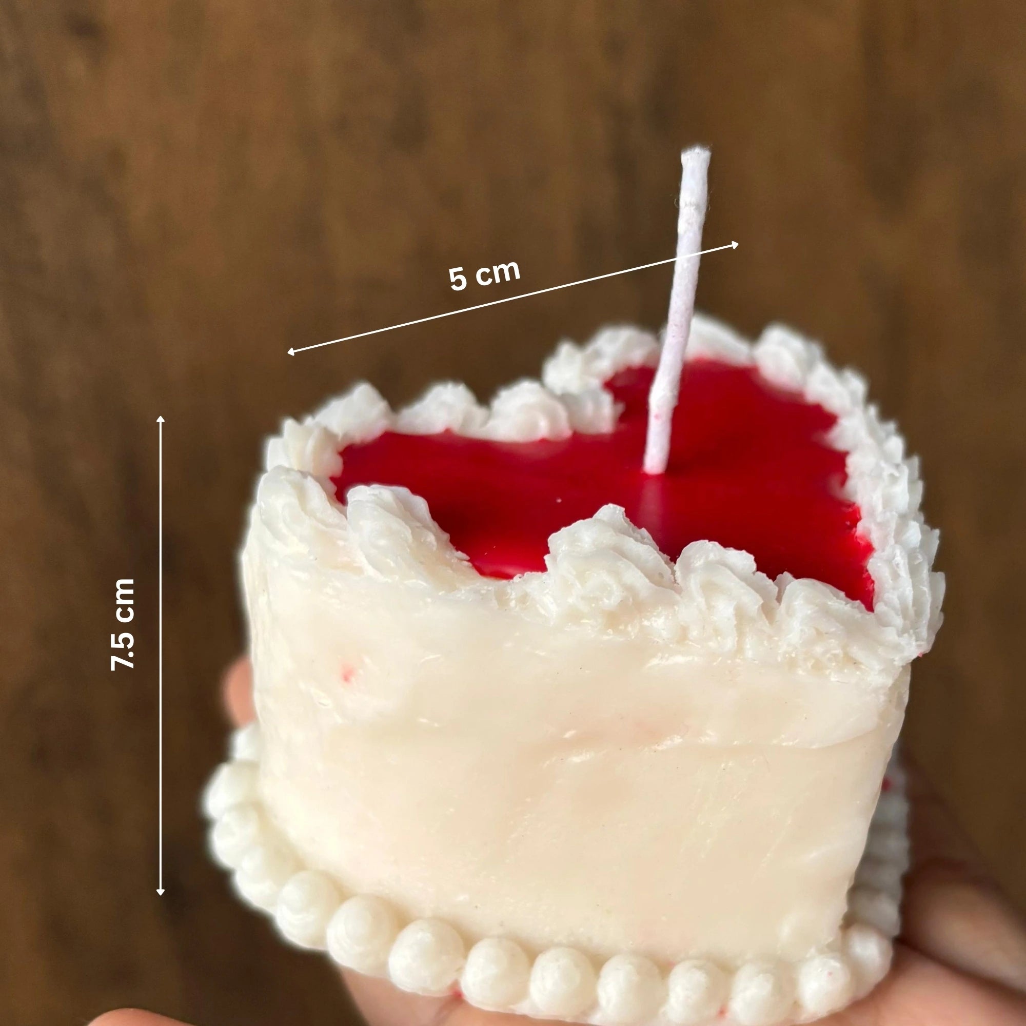 Euphoria Gifts Heart Shape Cake Candle | Scented Candle for Valentine's Day, Birthday Gift, Aesthetic Decor, Candlelight Dinner & Home Decoration | Made with Soy Wax