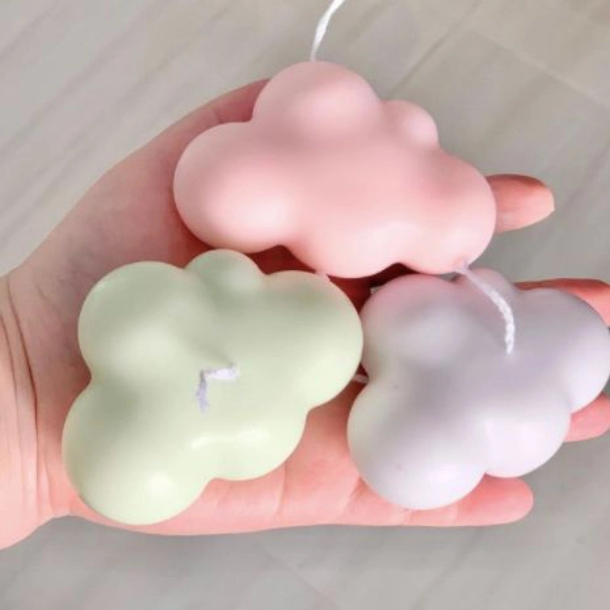 Euphoria Gifts Cloud Candle Pack of 2 | Sky Blue Scented Vanilla Candle for Home Decor, Prayer, Manifestation & Gifting | Aesthetic Colourful Cloud Shape Candles for Birthday & Room Decoration