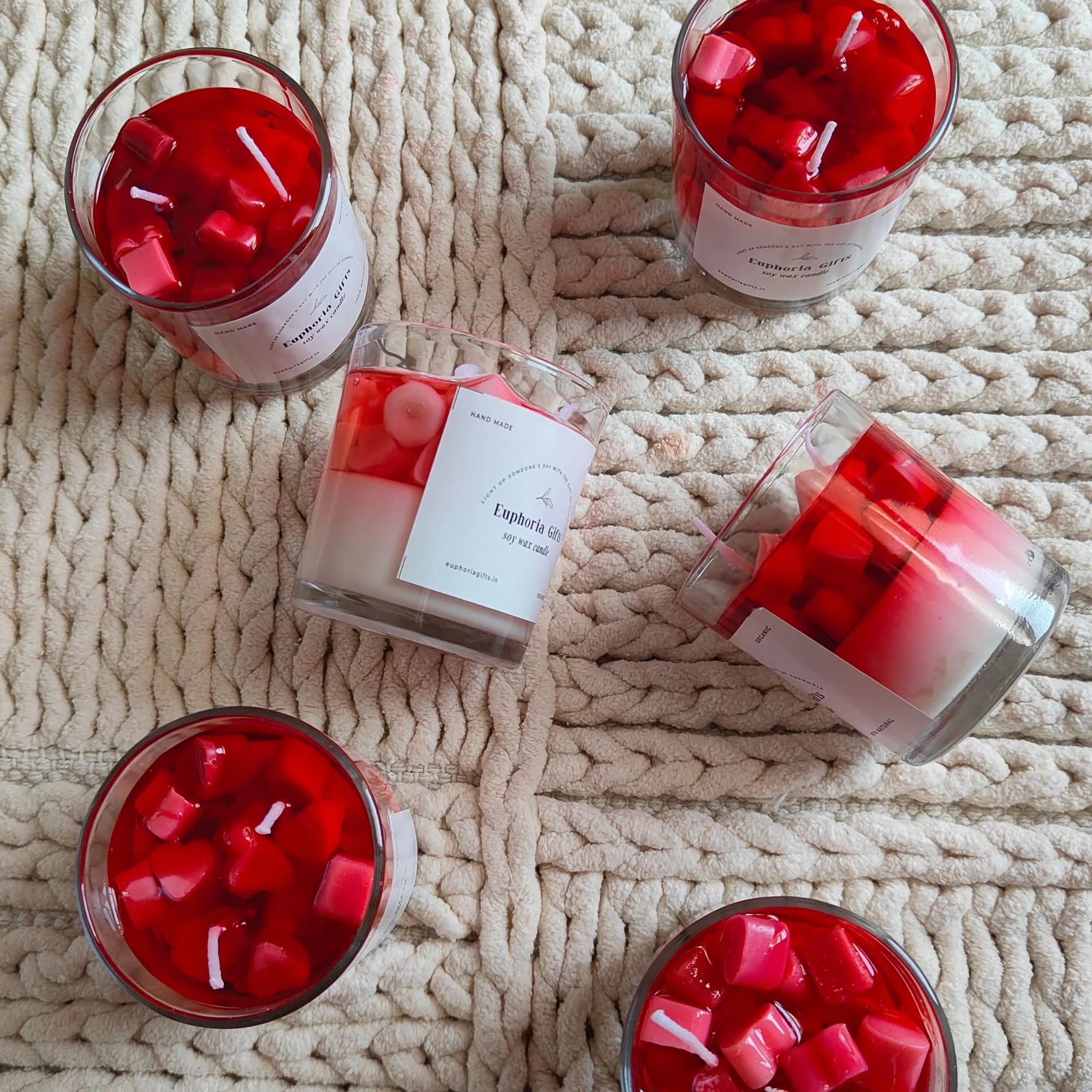 Heart Jar Candle – Scented Gel Wax Candle in Heart-Shaped Jar for Decoration & Gifting