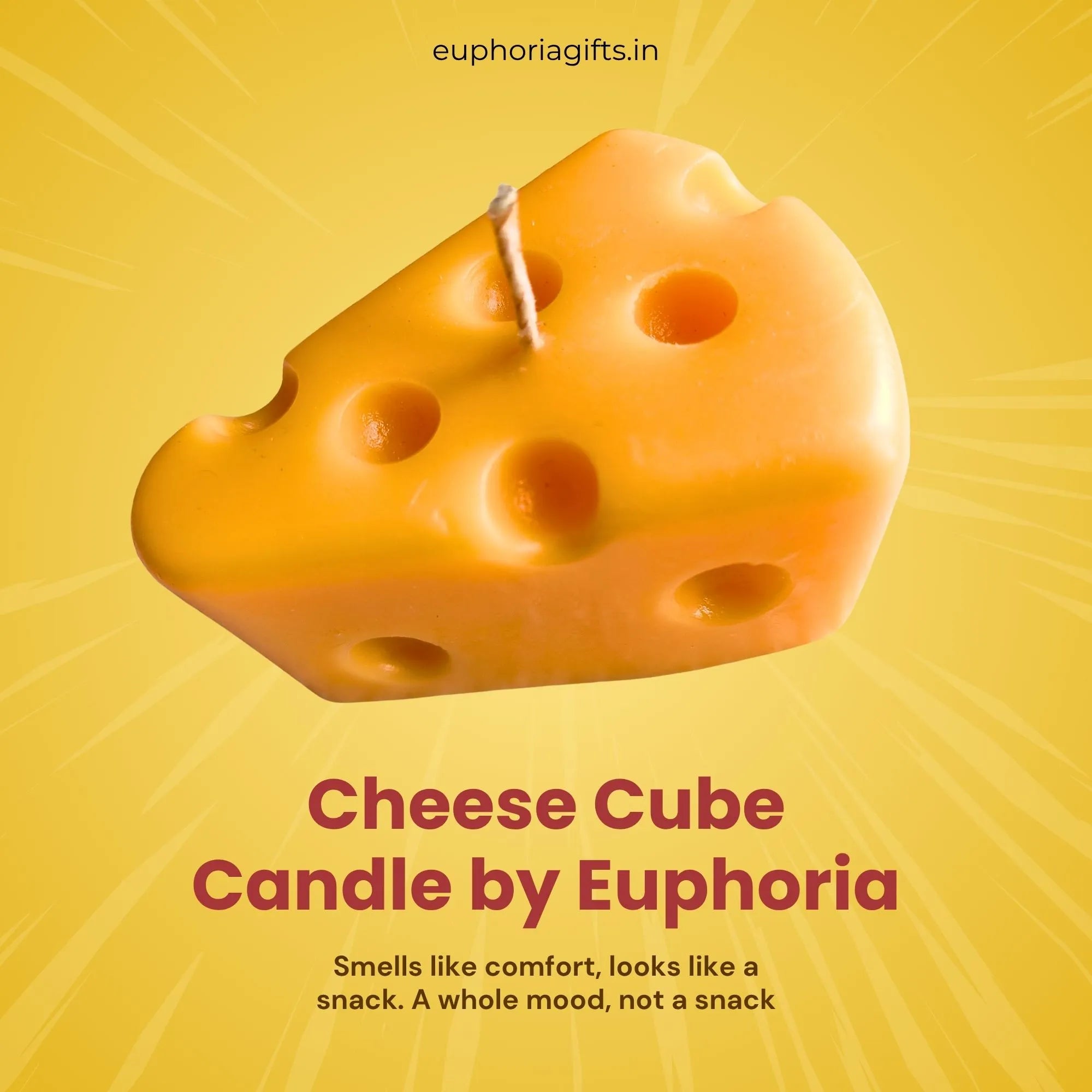 Yellow cheese candle – perfect for flatlays, reels, and manifestation rituals