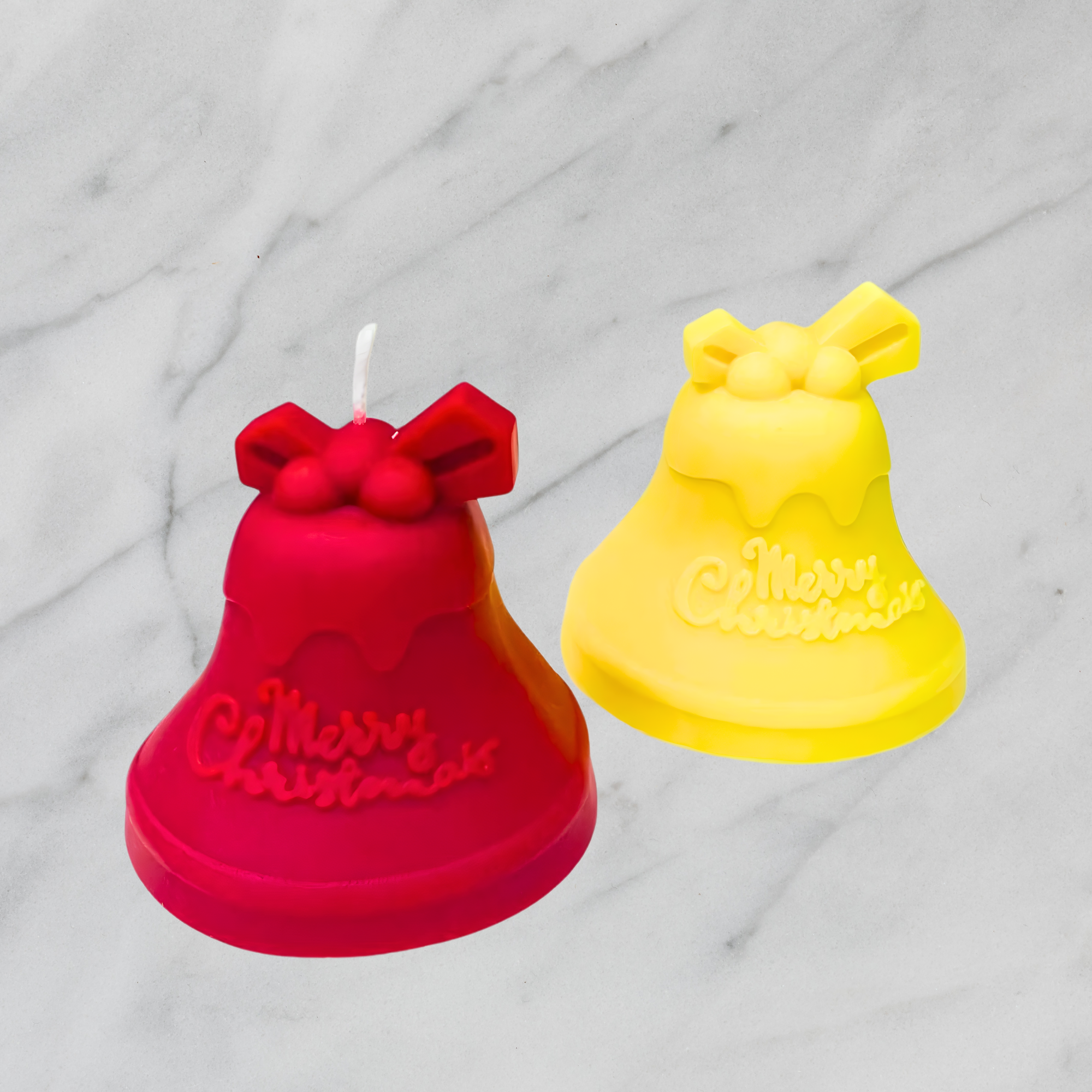 Red Christmas Bell Candle for Home Decoration