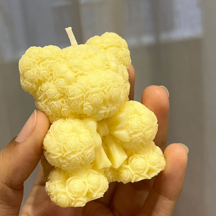 Teddy bear candle perfect for Teddy Day, Valentine’s gifts, or birthdays"


